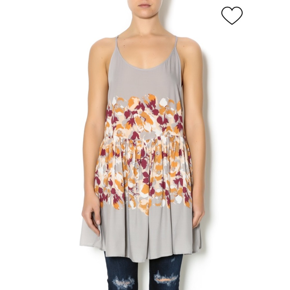 Free People Grey/Orange Top/Dress